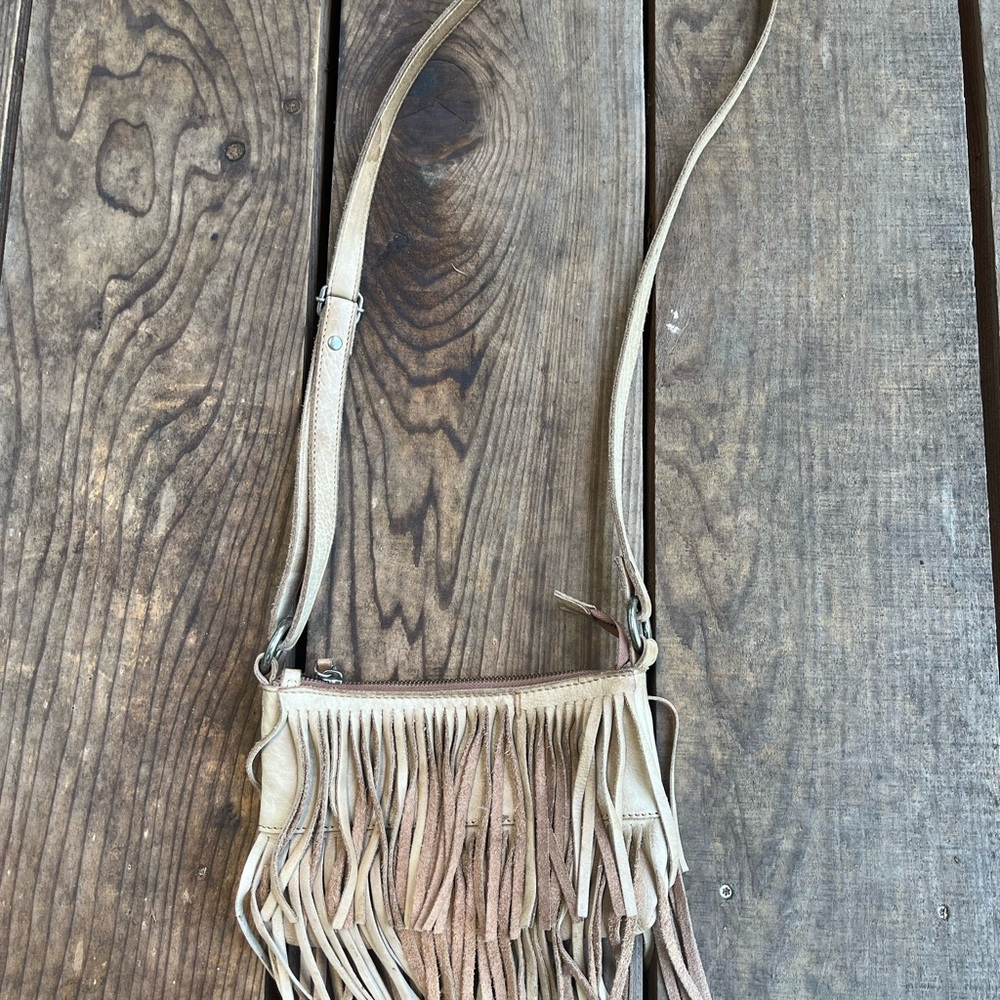 Fringe Leather Crossbody Bag
